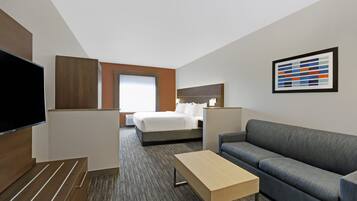 Een kluis op de kamer, een bureau, een laptopwerkplek