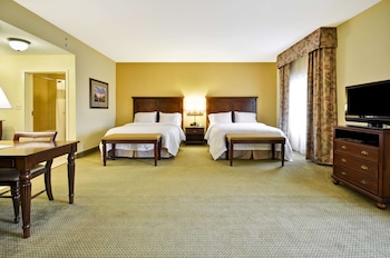 Studio, Two Queen Beds, Non-Smoking | In-room safe, desk, laptop workspace, blackout drapes at Hampton Inn & Suites North Charleston-University Blvd