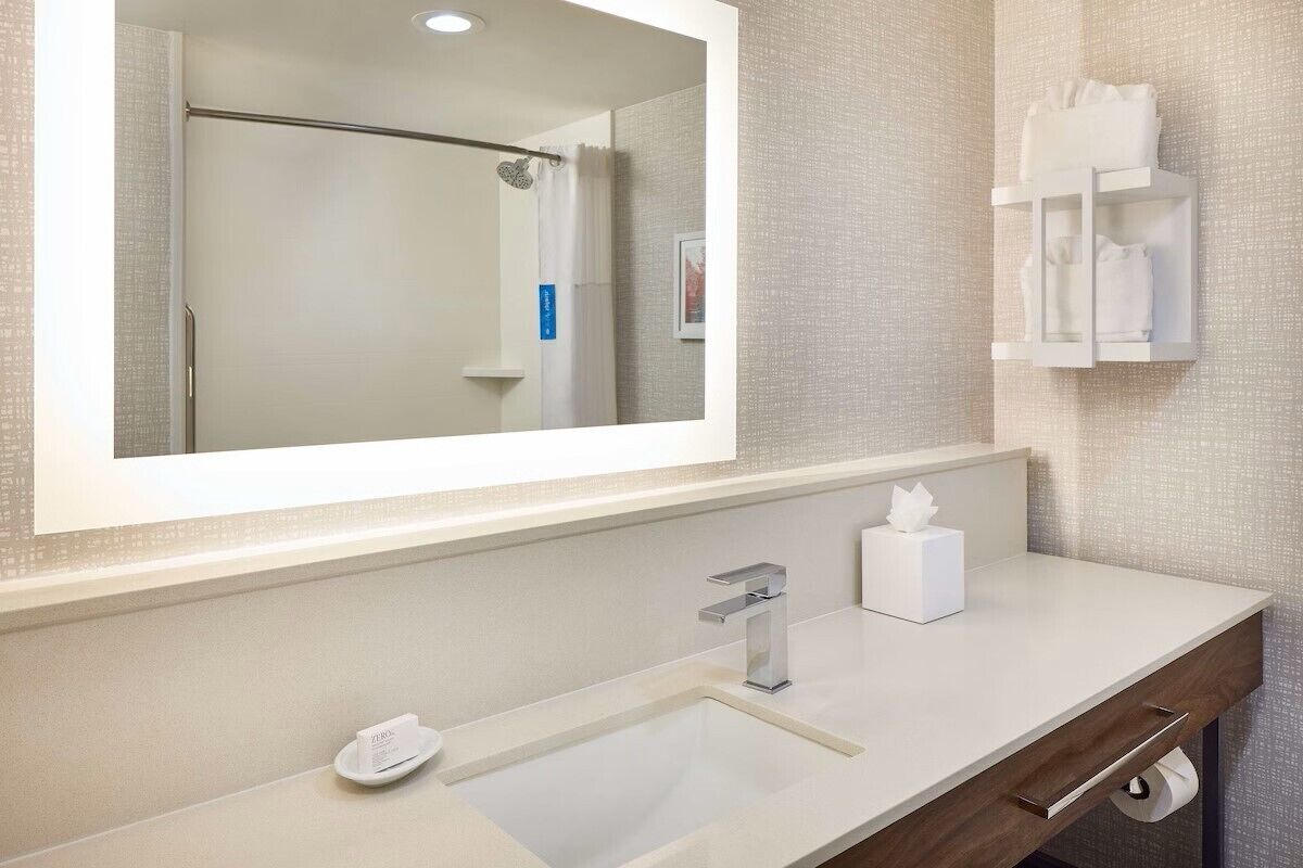 room, 2 queen beds, accessible, non smoking (hearing) | bathroom | free toiletries, hair dryer, towels, soap