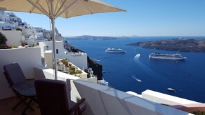 Suite (Indoor Spa Bath and Caldera View ) | Balcony view - Panorama Suites- Adults only (Santorini)