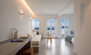 Suite, Balcony (Outdoor Jetted tub Caldera view ) | Premium bedding, minibar, in-room safe, individually decorated - Panorama Suites- Adults only (Santorini)