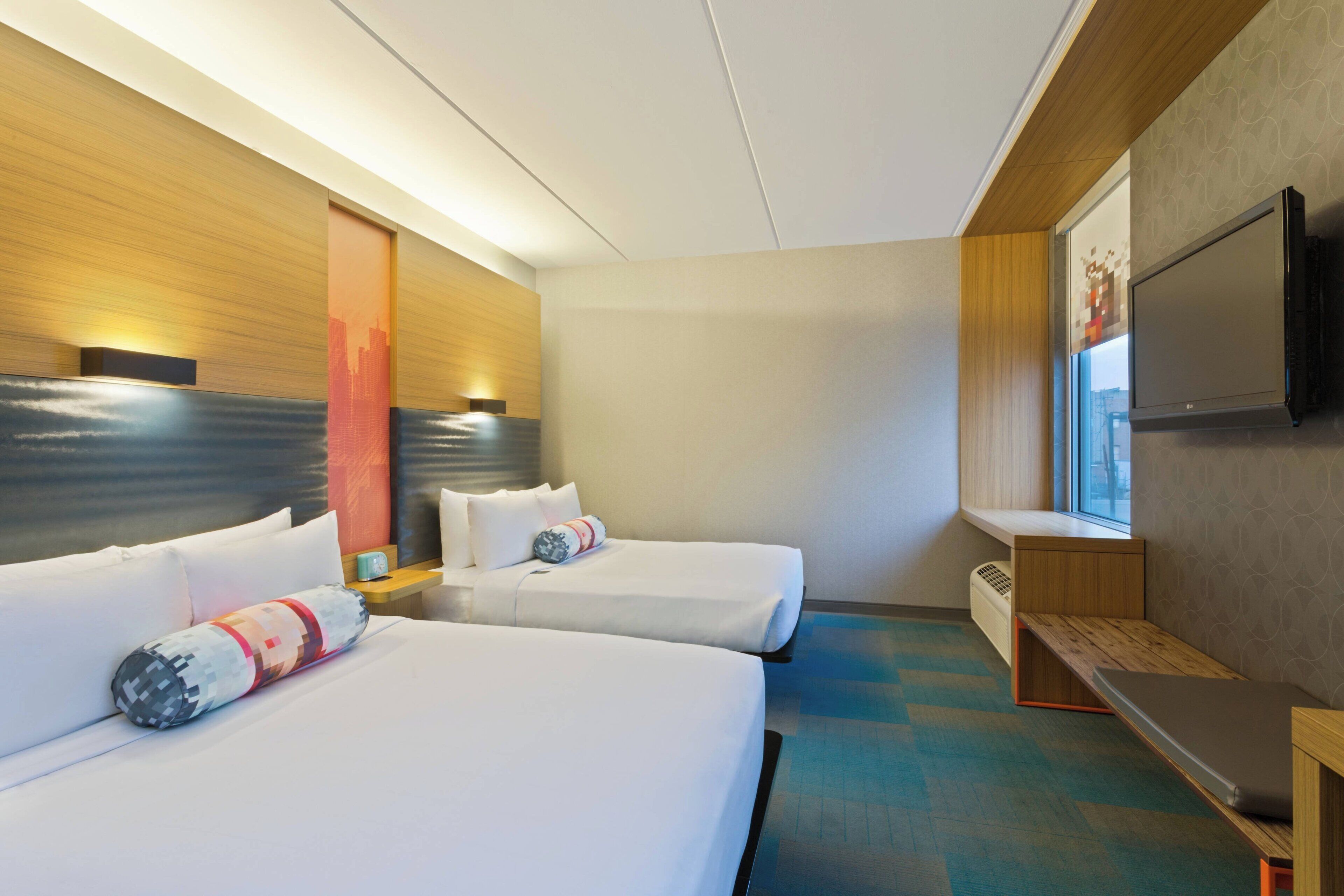 Hypo-allergenic bedding, pillowtop beds, in-room safe, desk