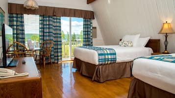 Chalet, 2 Queen Beds | Desk, blackout drapes, iron/ironing board, free WiFi