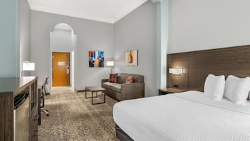 Suite, 1 King Bed, Non Smoking, Refrigerator & Microwave | Pillowtop beds, in-room safe, individually decorated, desk