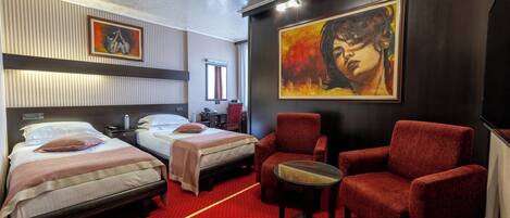 Standard Twin Room | Premium bedding, in-room safe, desk, blackout curtains