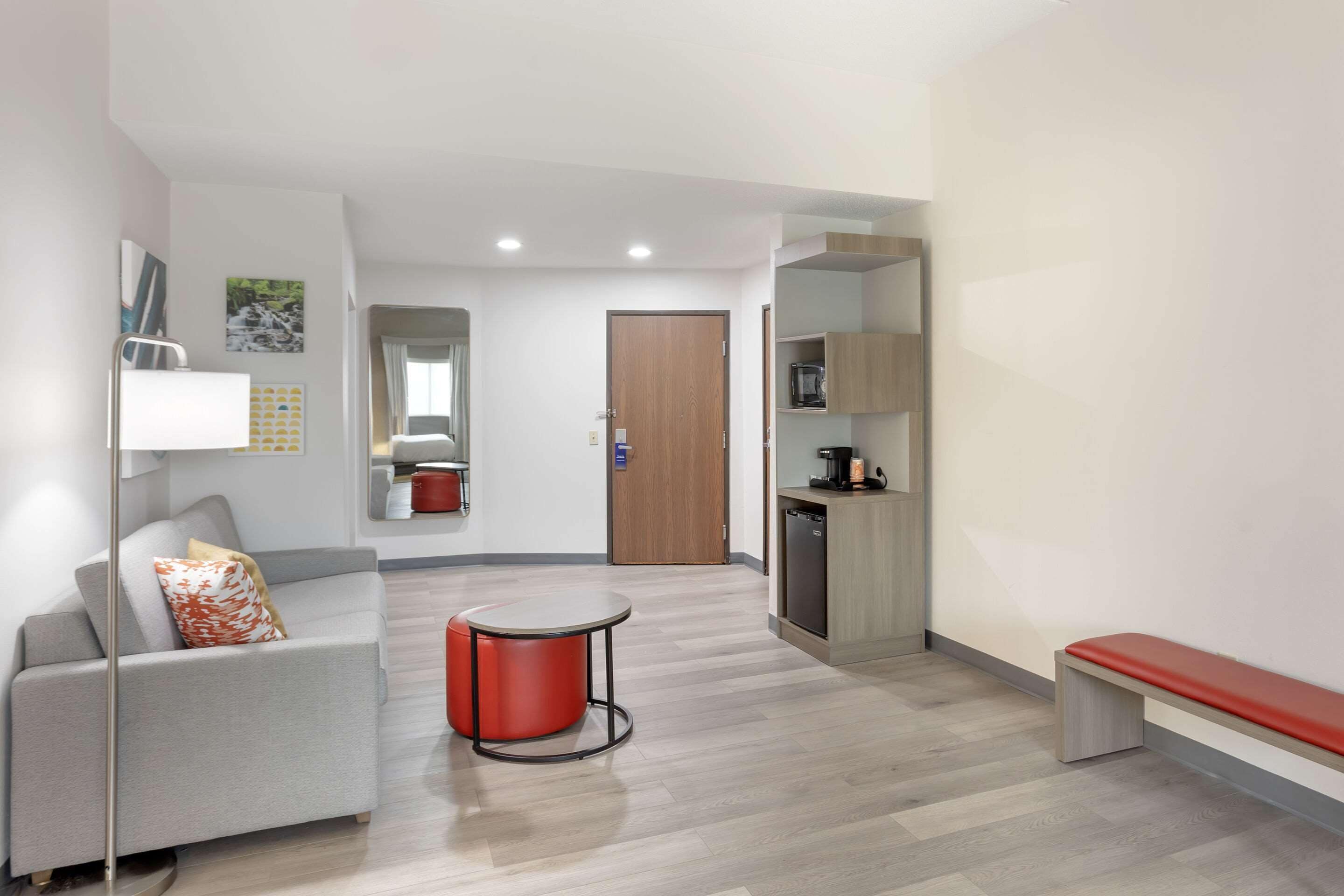 desk, blackout curtains, iron/ironing board, free cots/infant beds