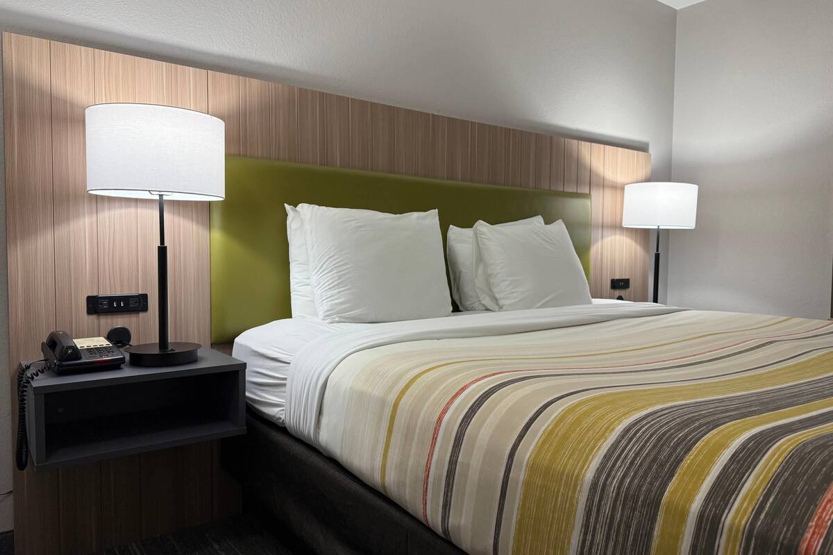 Room, 1 King Bed, Non Smoking | Desk, blackout drapes, iron/ironing board, cribs (free)