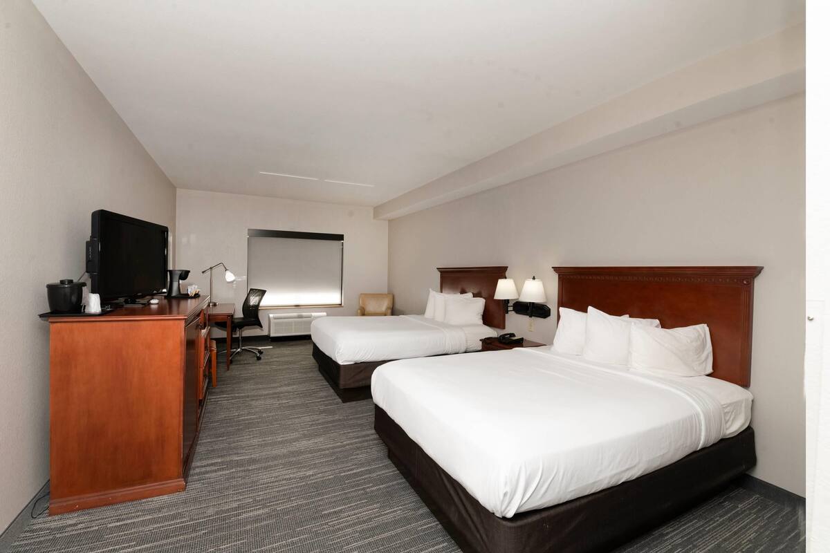 Room, 2 Queen Beds, Accessible, Non Smoking | Desk, blackout drapes, iron/ironing board, cribs (free)