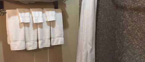 Hair dryer, towels