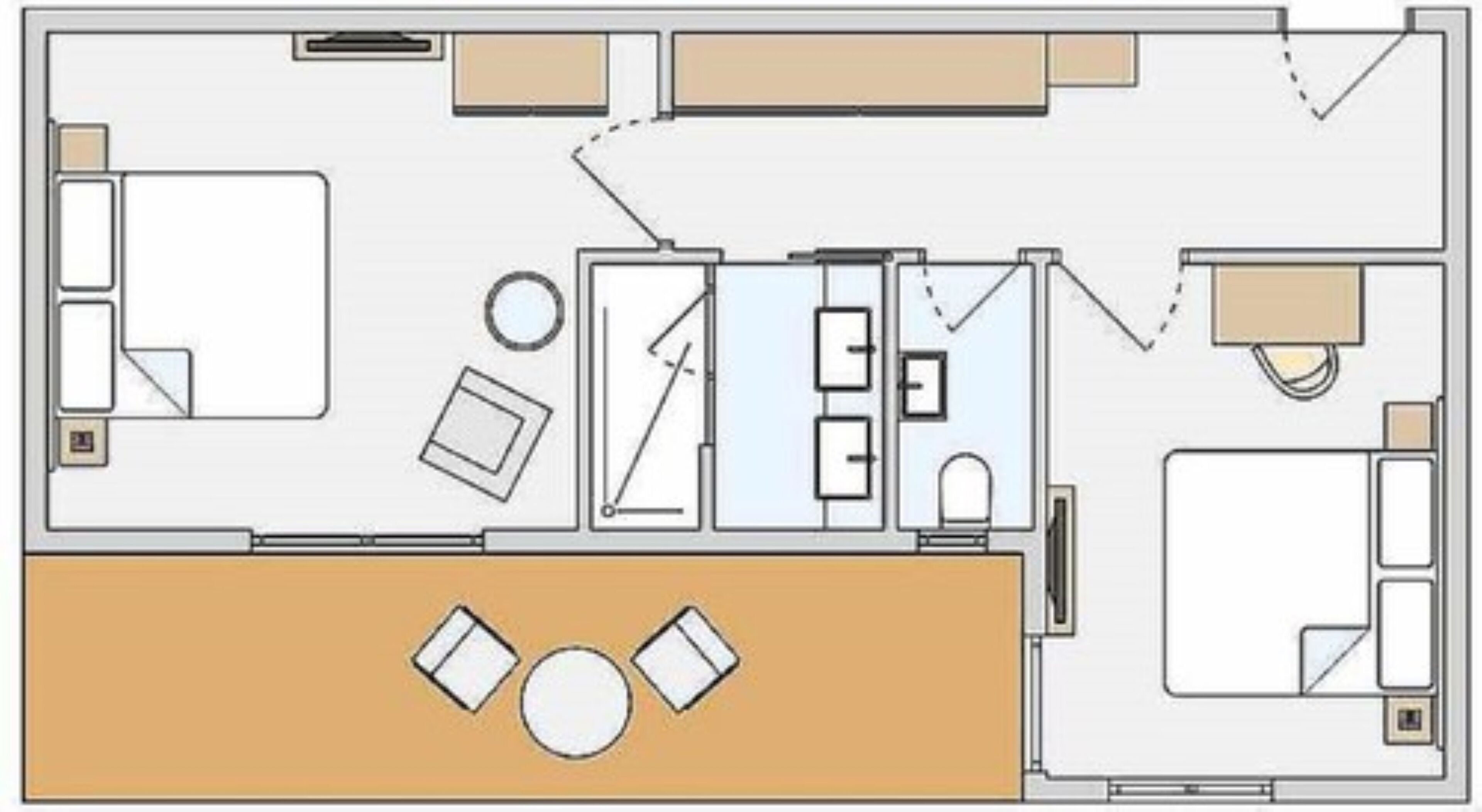 1 bedroom, in-room safe, desk, free cots/infant beds