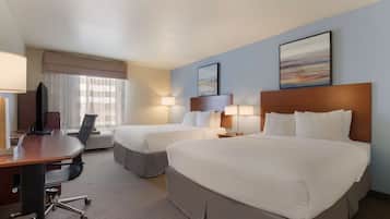 Standard Room, 2 Queen Beds, Non Smoking, Refrigerator & Microwave | Desk, iron/ironing board, free cribs/infant beds, free WiFi