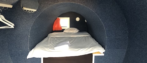 Premium bedding, pillowtop beds, blackout drapes, soundproofing