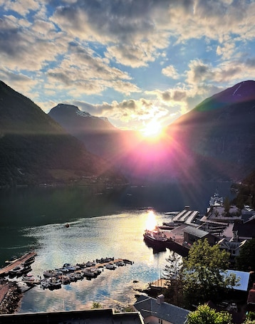 View from property. Havila Hotel Geiranger