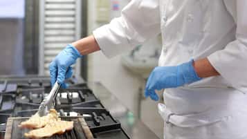 Breakfast, lunch and dinner served