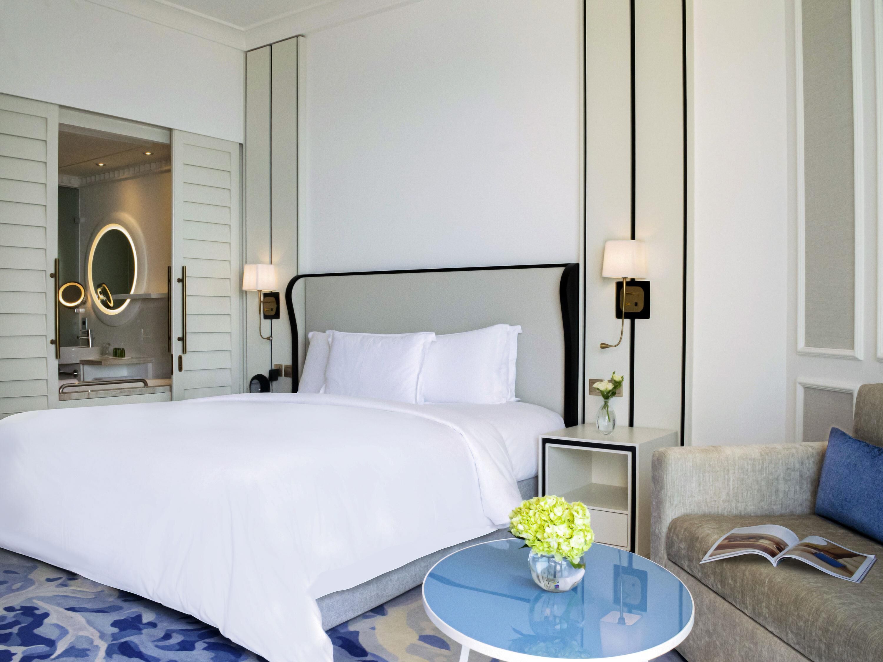 Down comforters, minibar, in-room safe, desk