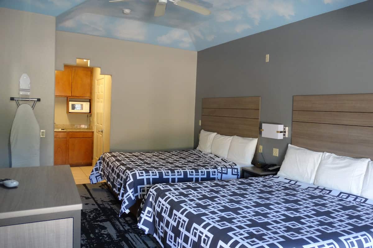 Individually furnished, desk, blackout drapes, soundproofing