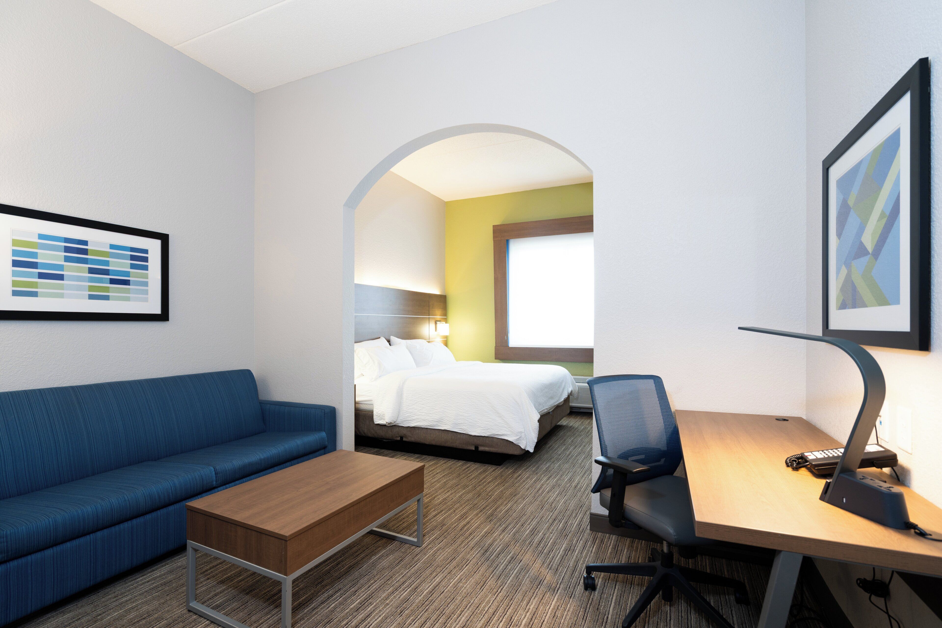 In-room safe, desk, laptop workspace, blackout drapes