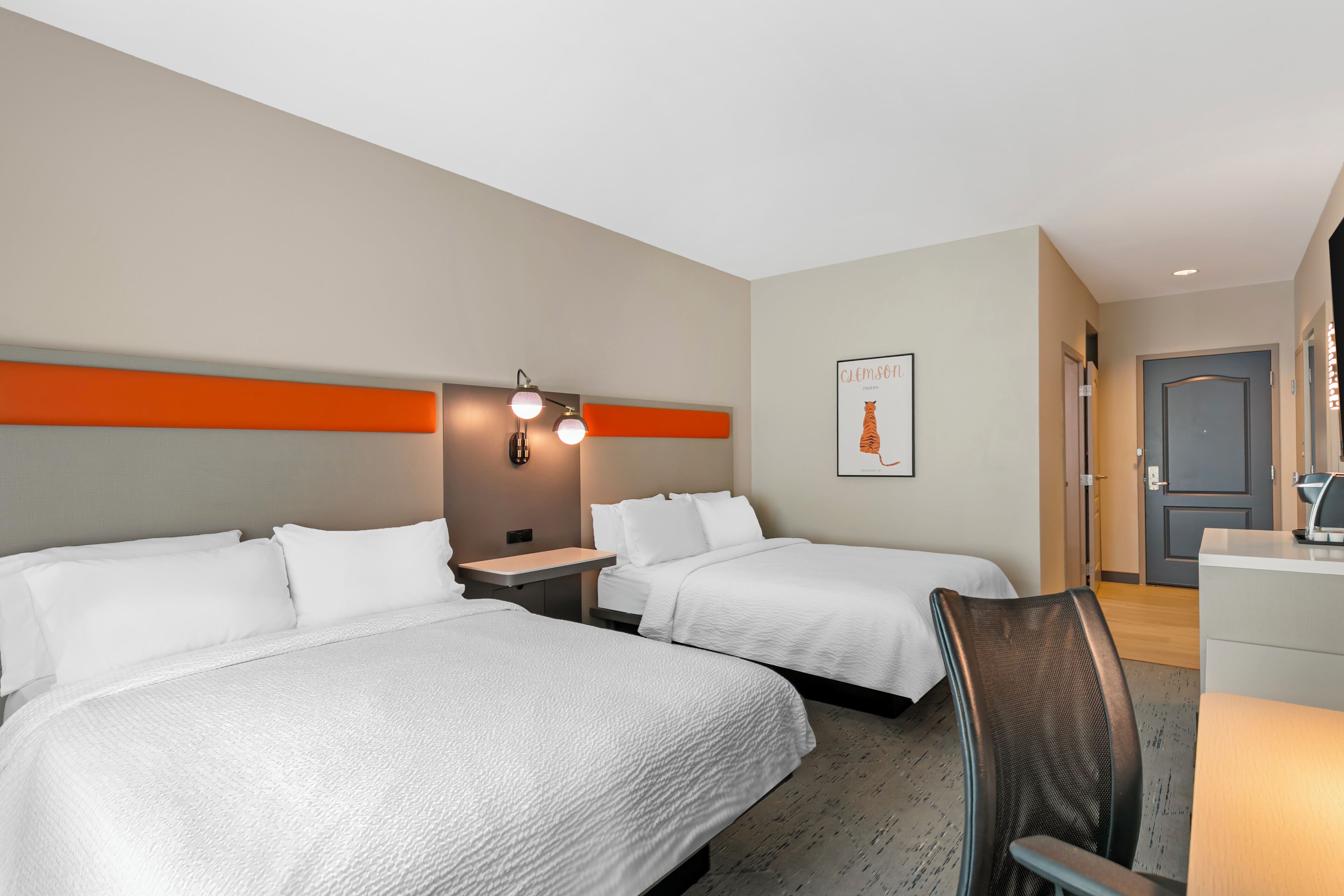 Desk, blackout curtains, iron/ironing board, free WiFi