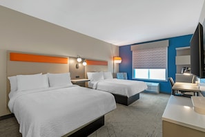 Standard Room, 2 Queen Beds, Microwave (Minifridge) | Desk, blackout drapes, iron/ironing board, WiFi (free)