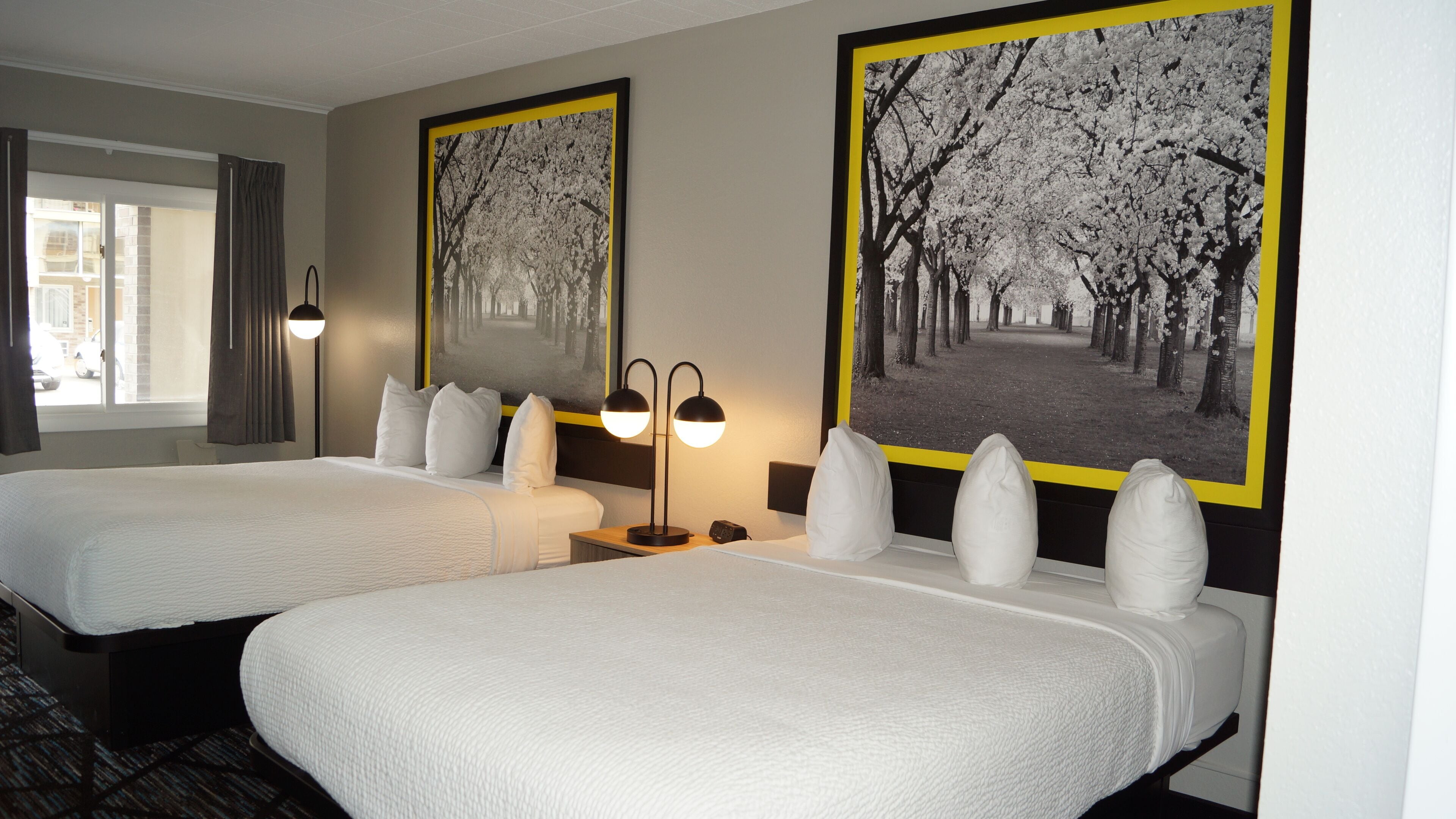 room, 2 queen beds, non smoking | desk, iron/ironing board, free wifi, bed sheets