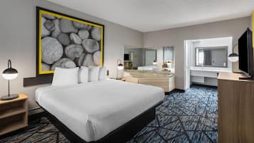 Chambre Deluxe, 1 trĂšs grand lit, non-fumeur, bain Ă remous