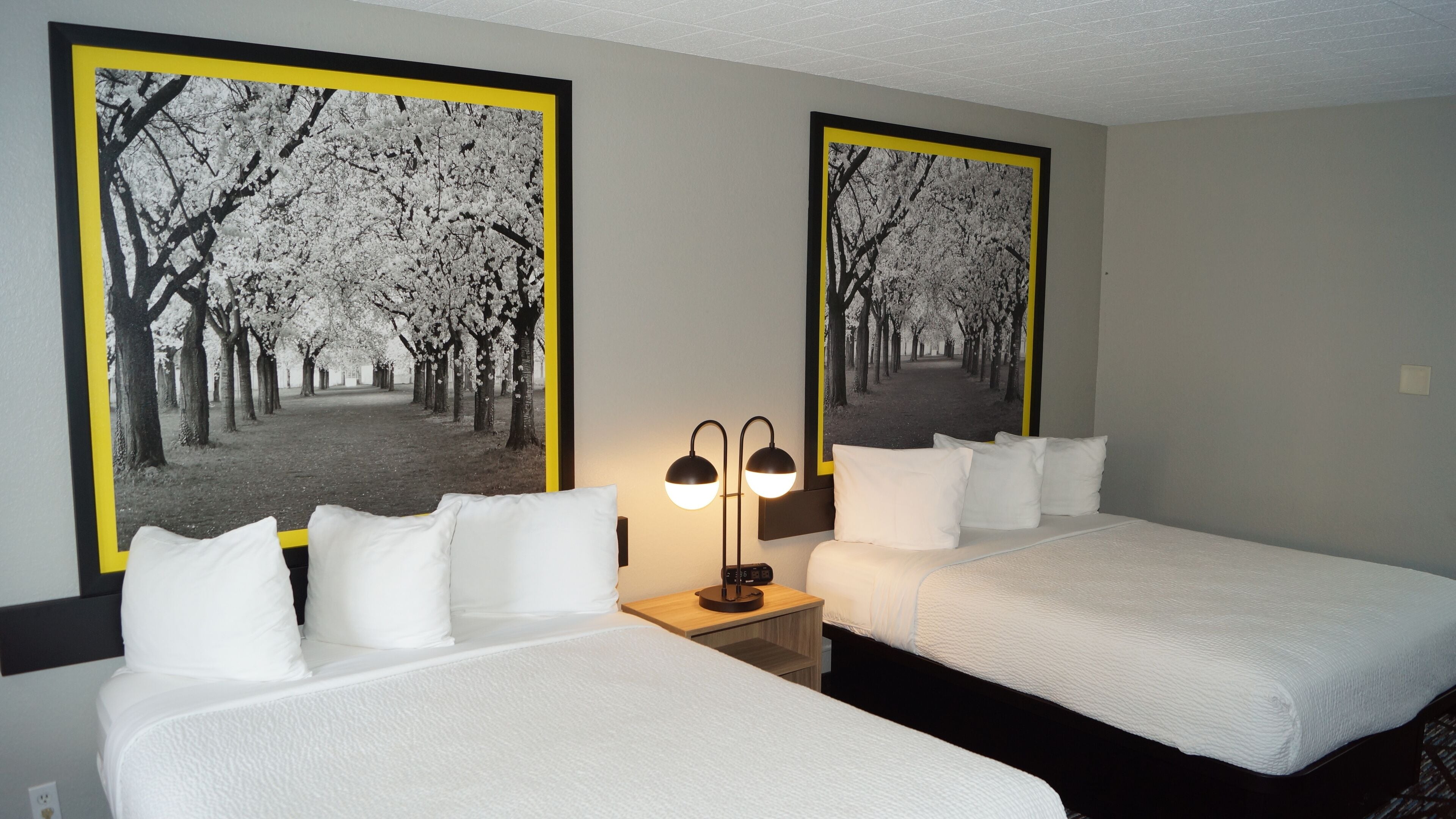 room, 2 queen beds, non smoking | desk, iron/ironing board, free wifi, bed sheets