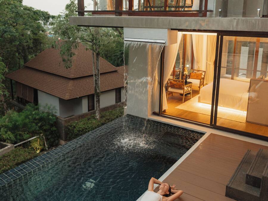 3 Bedroom Premium Waterfall Pool Villa | 1 bedroom, in-room safe, iron/ironing board, free WiFi