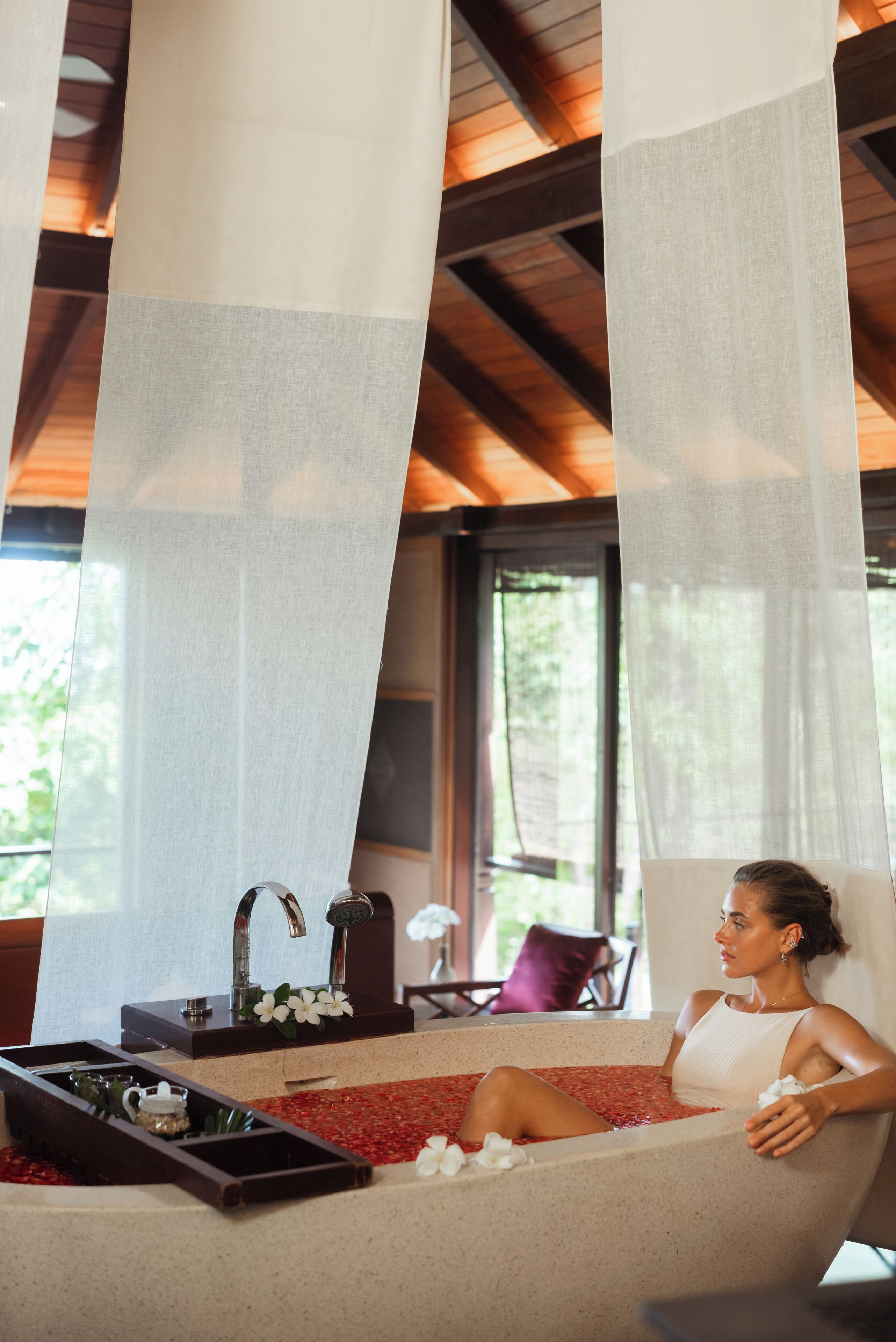 waterfall duplex pool villa | 2 bedrooms, in-room safe, iron/ironing board, free wifi