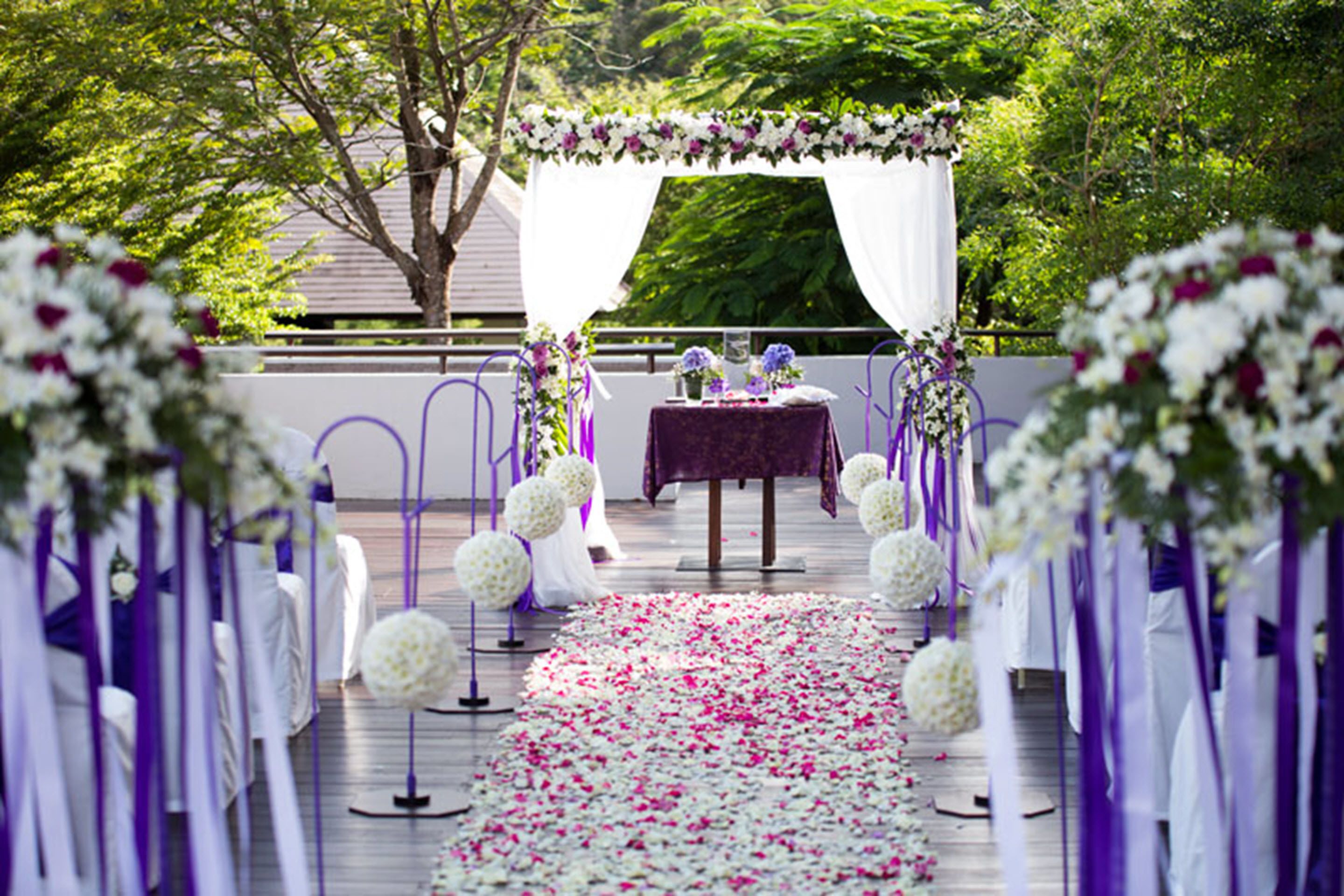 outdoor wedding area