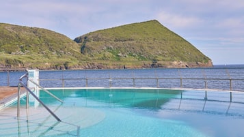 Indoor pool, outdoor pool, sun loungers