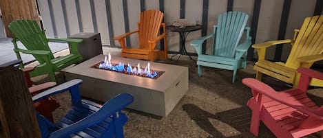 Outdoor banquet area