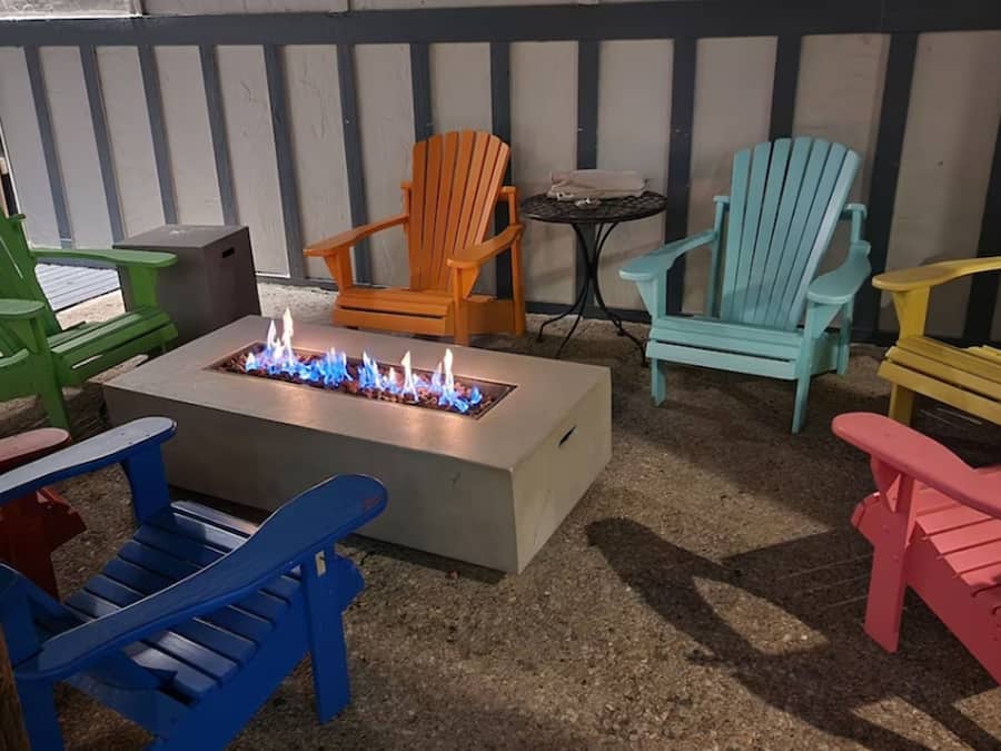 Outdoor banquet area