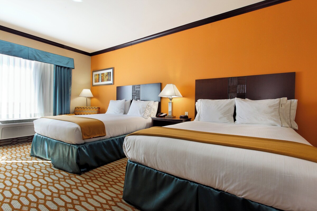 Suite, 2 Queen Beds, Accessible (Mobility, Accessible Tub) | In-room safe, desk, laptop workspace, iron/ironing board