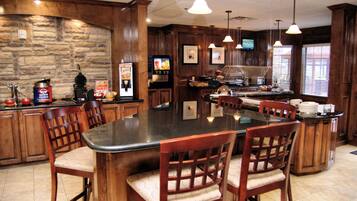 Free daily buffet breakfast