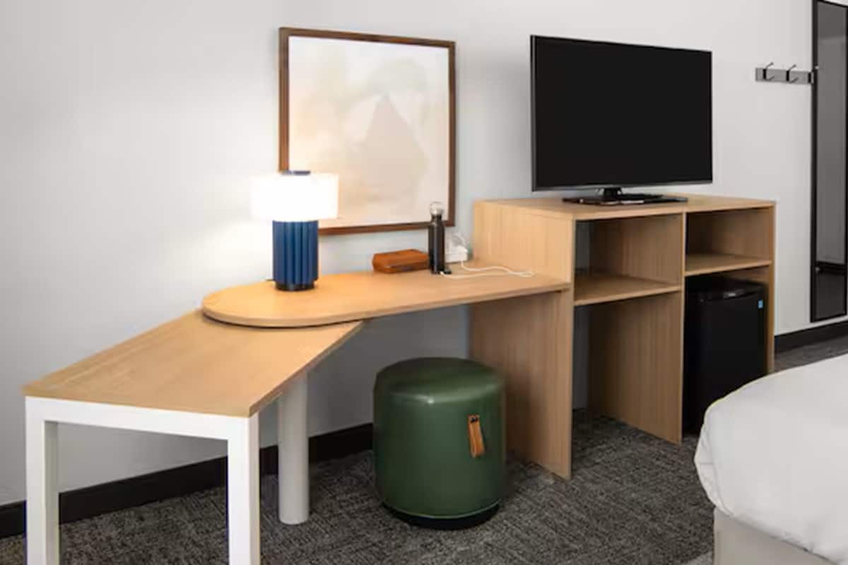 Desk, blackout curtains, iron/ironing board, free WiFi