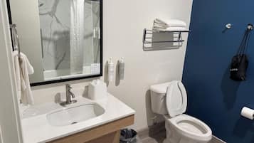 Desk, blackout curtains, iron/ironing board, free WiFi