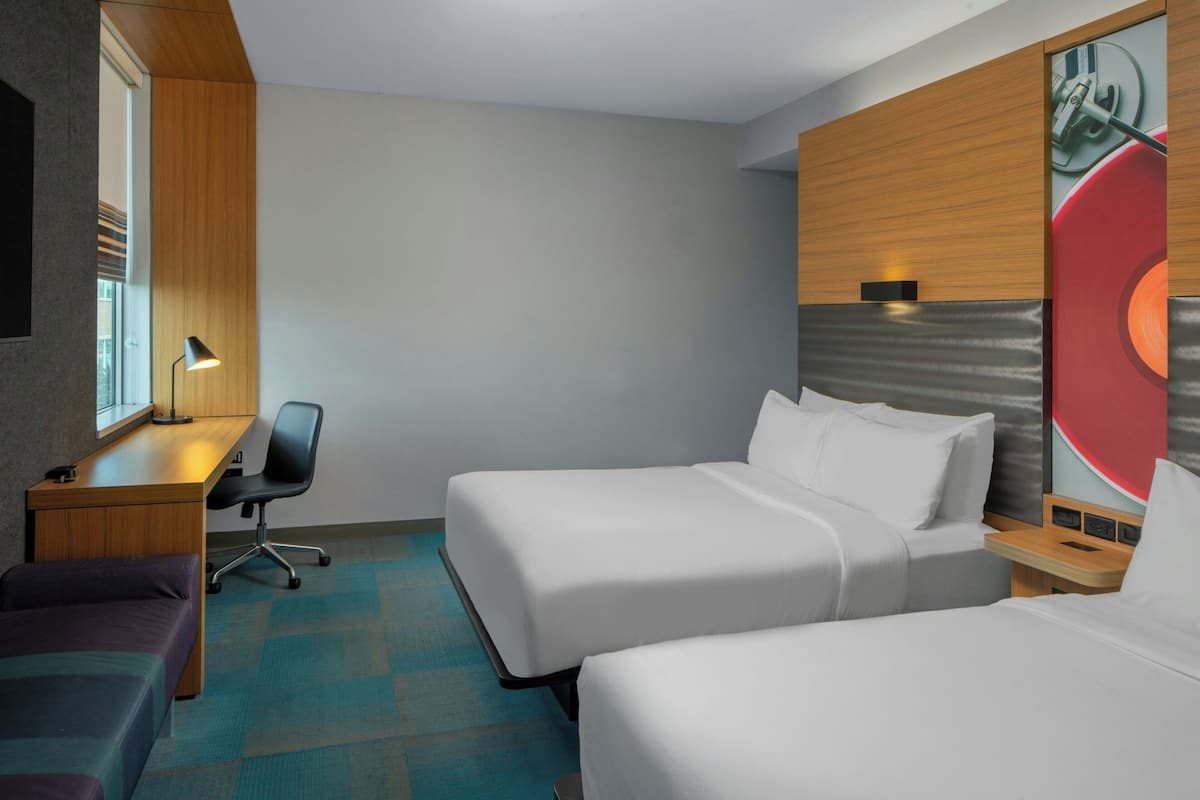 Room, 2 Queen Beds, Non Smoking | Premium bedding, down duvets, pillow-top beds, in-room safe