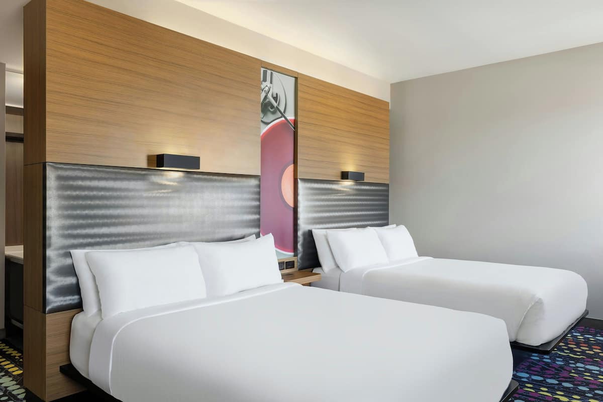 Room, 2 Queen Beds | Premium bedding, down comforters, pillowtop beds, in-room safe