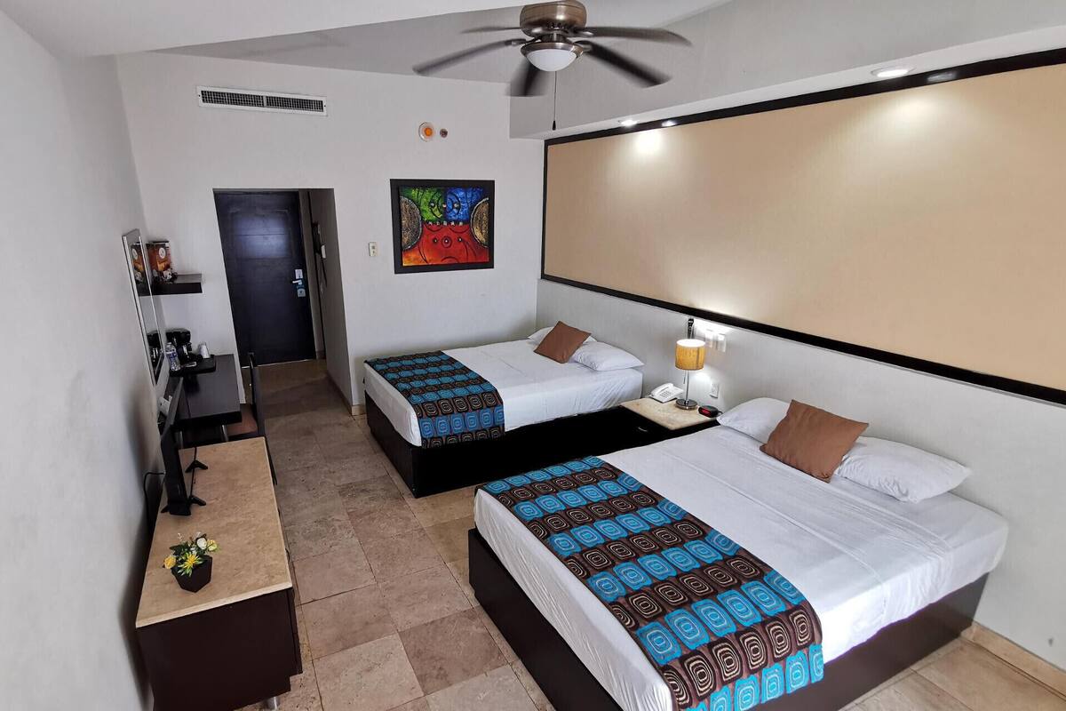 In-room safe, desk, laptop workspace, blackout drapes