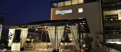 Front of property – evening/night