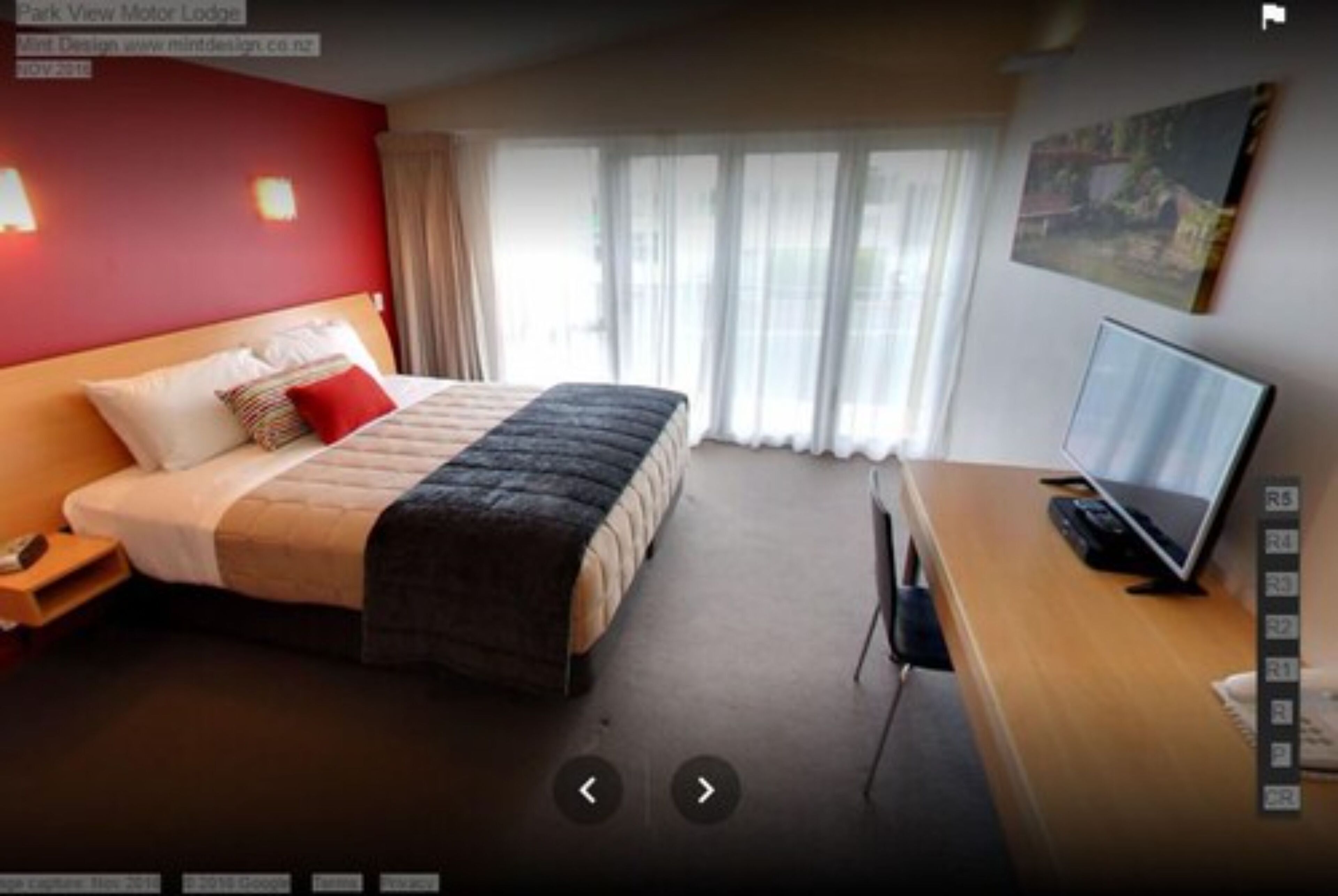 Premium bedding, desk, blackout curtains, soundproofing