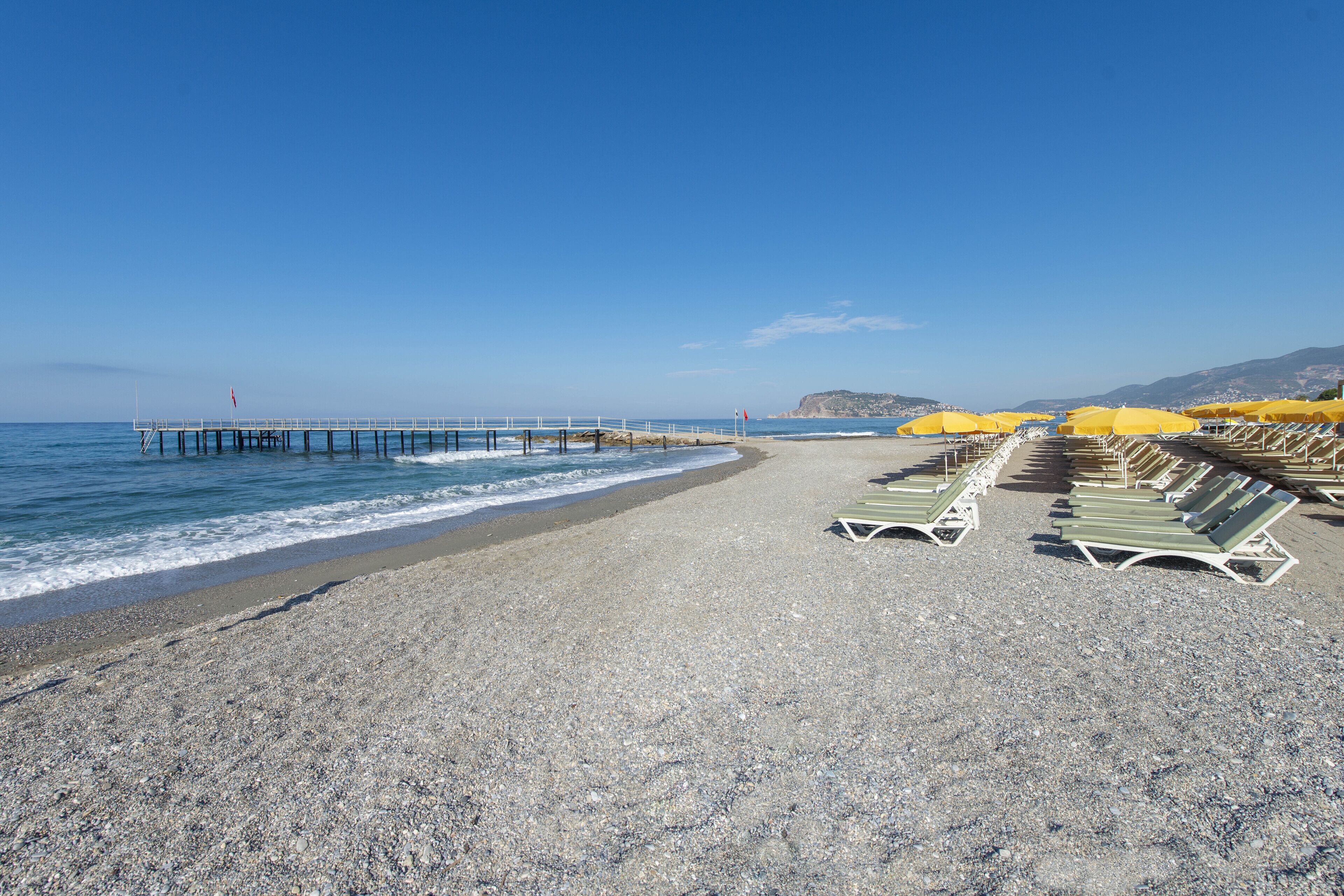 Private beach, beach bar