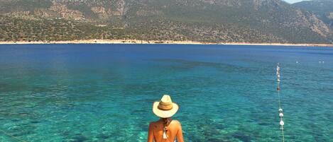 Privatstrand, Cabañas (kostenlos), Liegestühle, Sonnenschirme