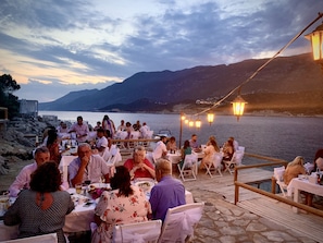 Outdoor wedding area