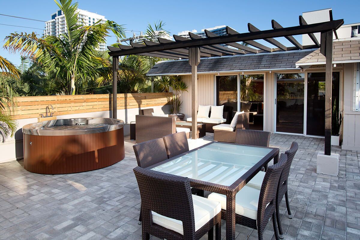 premium penthouse, men only | private spa tub