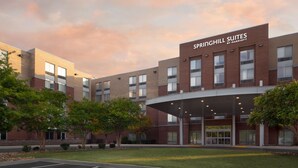 A modern hotel with a brick facade, large windows, and a covered entrance area. - SpringHill Suites by Marriott Columbia Downtown/The Vista (Columbia)