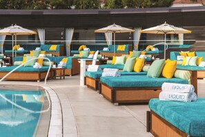3 outdoor pools, open 9:00 AM to 7:00 PM, cabanas (surcharge)