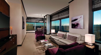 Premium bedding, in-room safe, laptop workspace, blackout drapes at Vdara Hotel & Spa at ARIA Las Vegas
