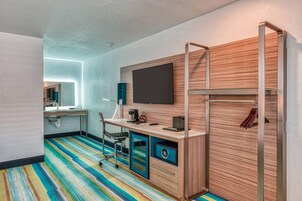 Room, 2 Queen Beds, Accessible, Non Smoking | In-room safe, desk, laptop workspace, blackout drapes