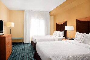 Room, 2 Double Beds (Mobility/Hearing Accessible, Tub) | Desk, laptop workspace, blackout curtains, iron/ironing board - Fairfield Inn & Suites by Marriott St. Augustine I-95 (St. Augustine)
